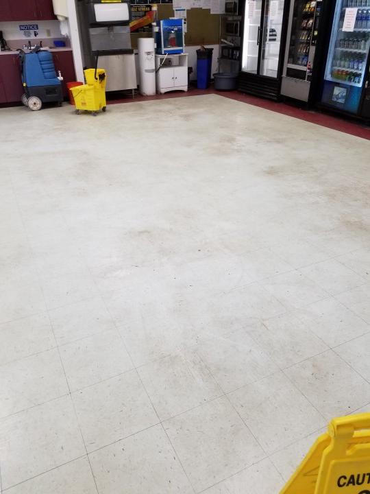 Before Strip and Wax VCT Floors